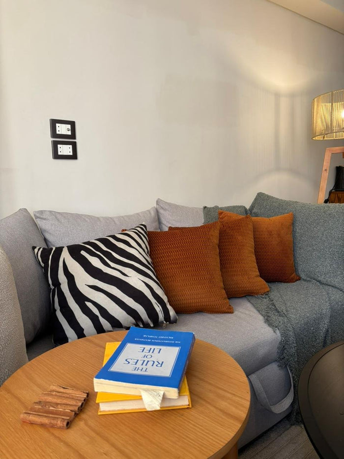 Premium Zebra Print Velvet Decorative Cushion