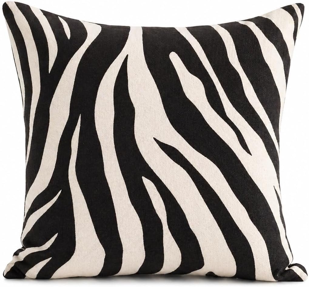 Premium Zebra Print Velvet Decorative Cushion