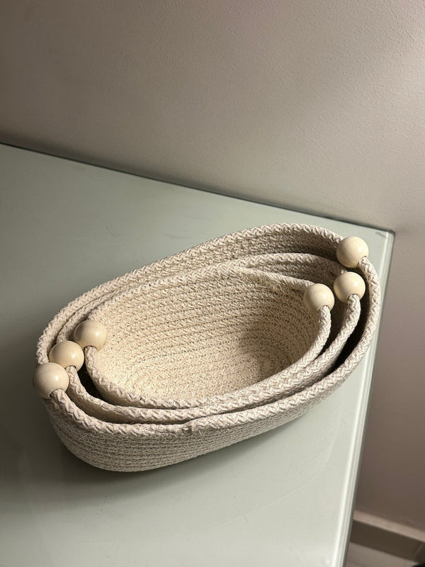Handwoven Cotton Organizer Baskets