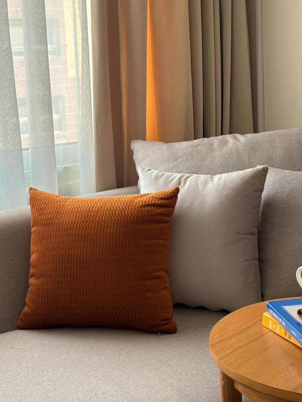 Premium Velvet Decorative Cushion, Terracotta