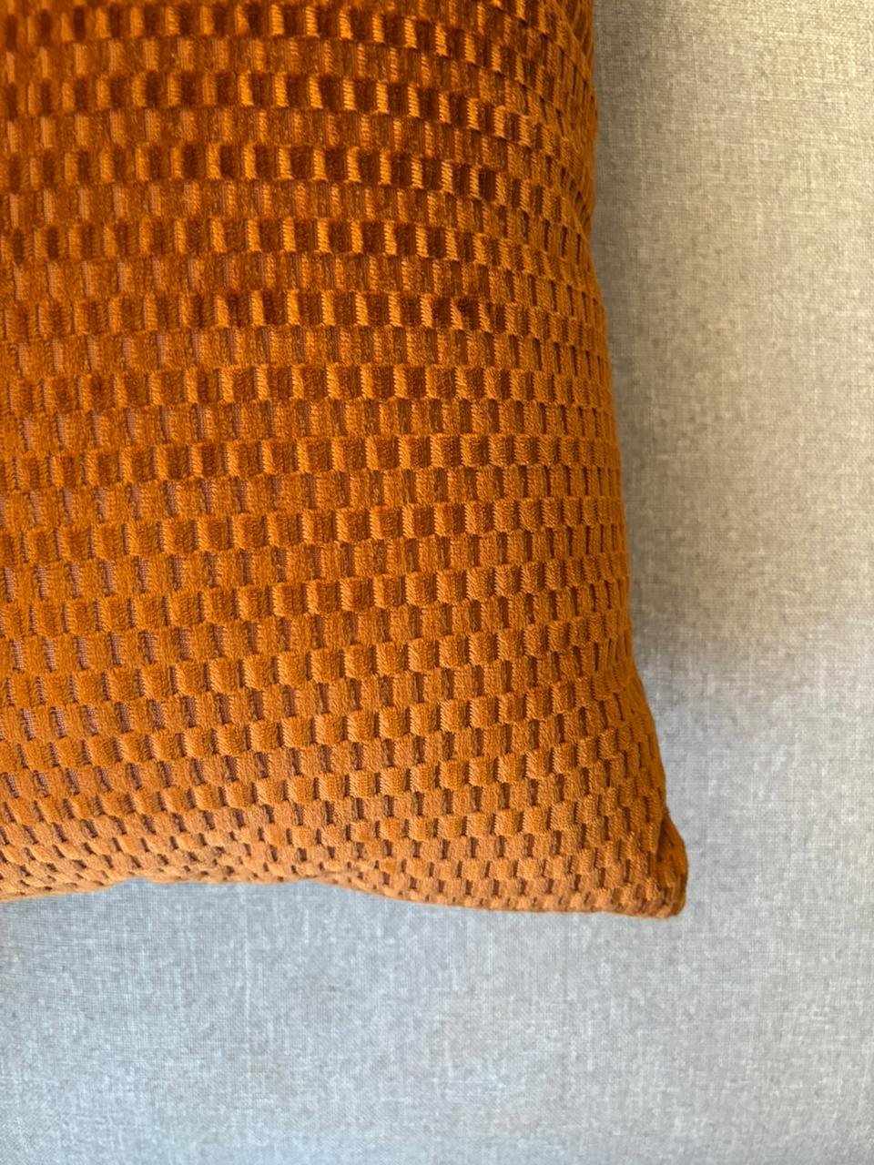 Premium Velvet Decorative Cushion, Terracotta