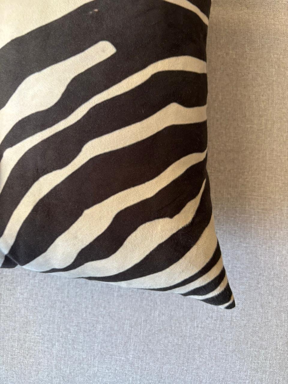 Premium Zebra Print Velvet Decorative Cushion