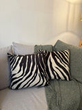 Premium Zebra Print Velvet Decorative Cushion