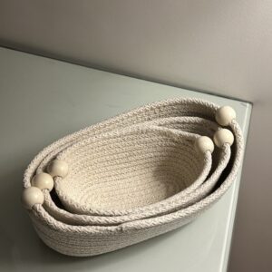 Handwoven Cotton Organizer Baskets
